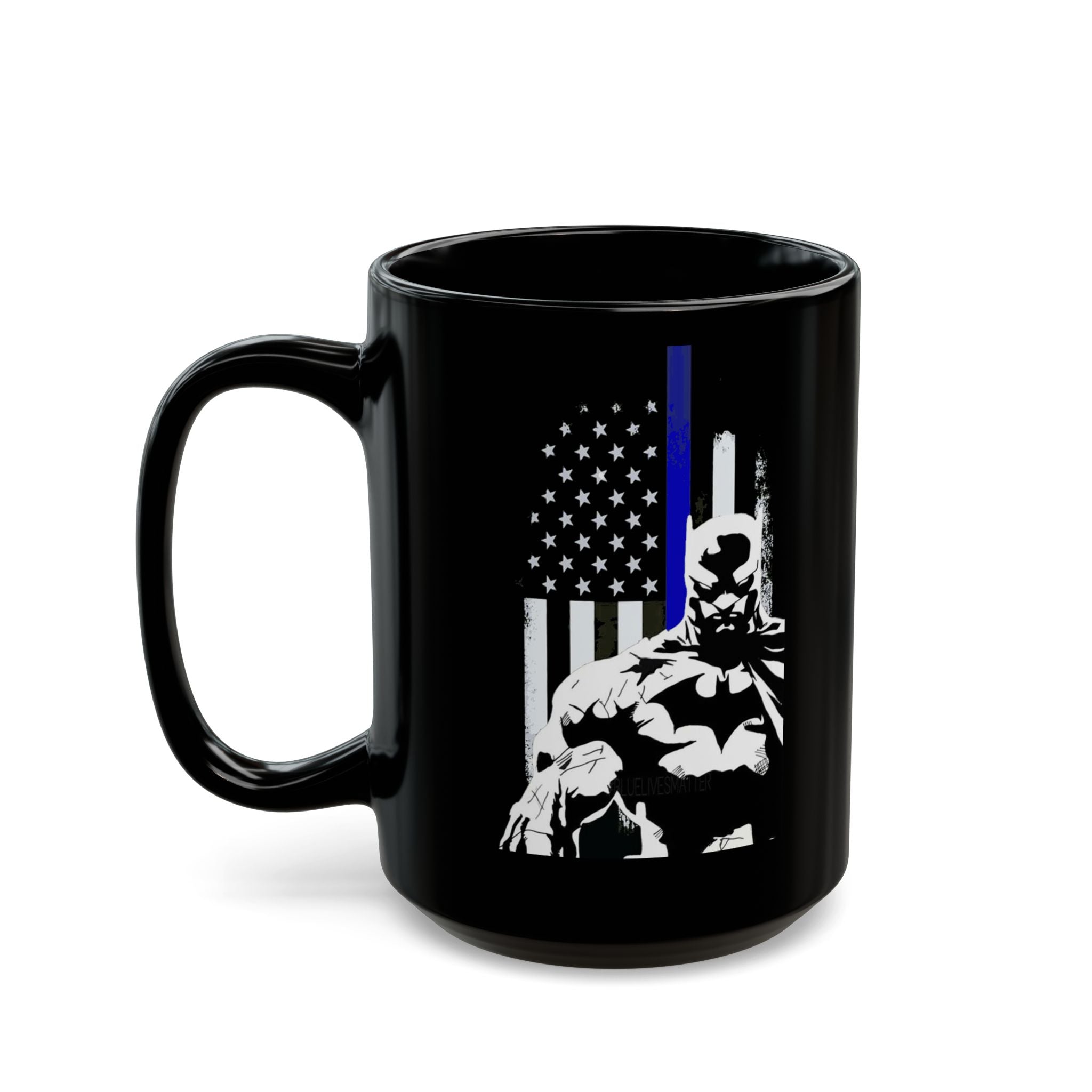 Batman Blue Line - Black Mug (11oz, 15oz)