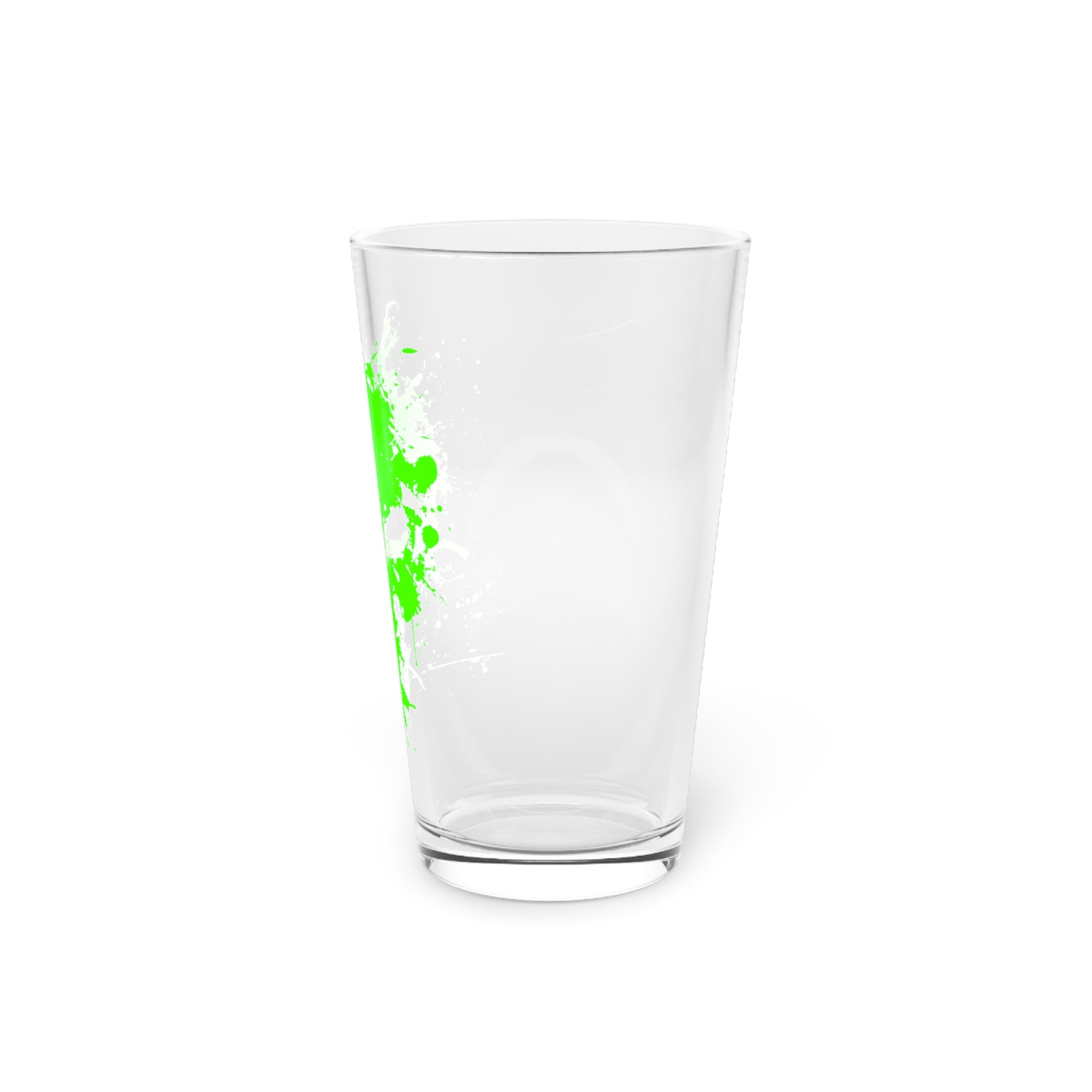 Pint Glass, 16oz - Punisher Splatter Green