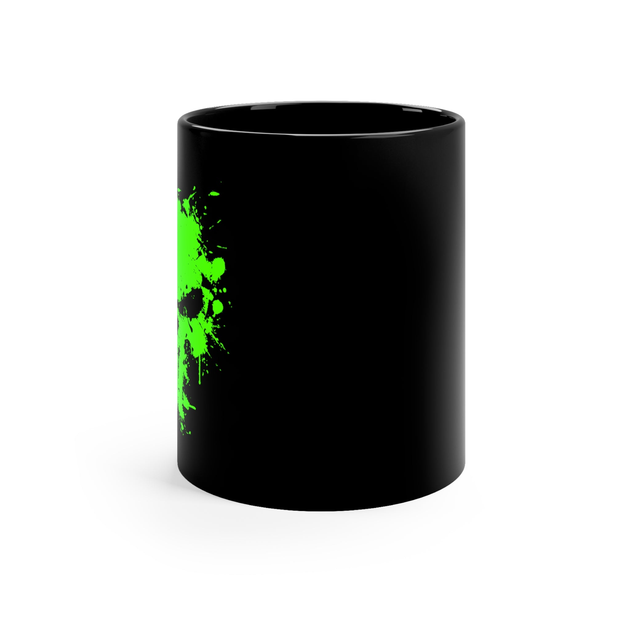 Black mug 11oz - Punisher Splatter Green