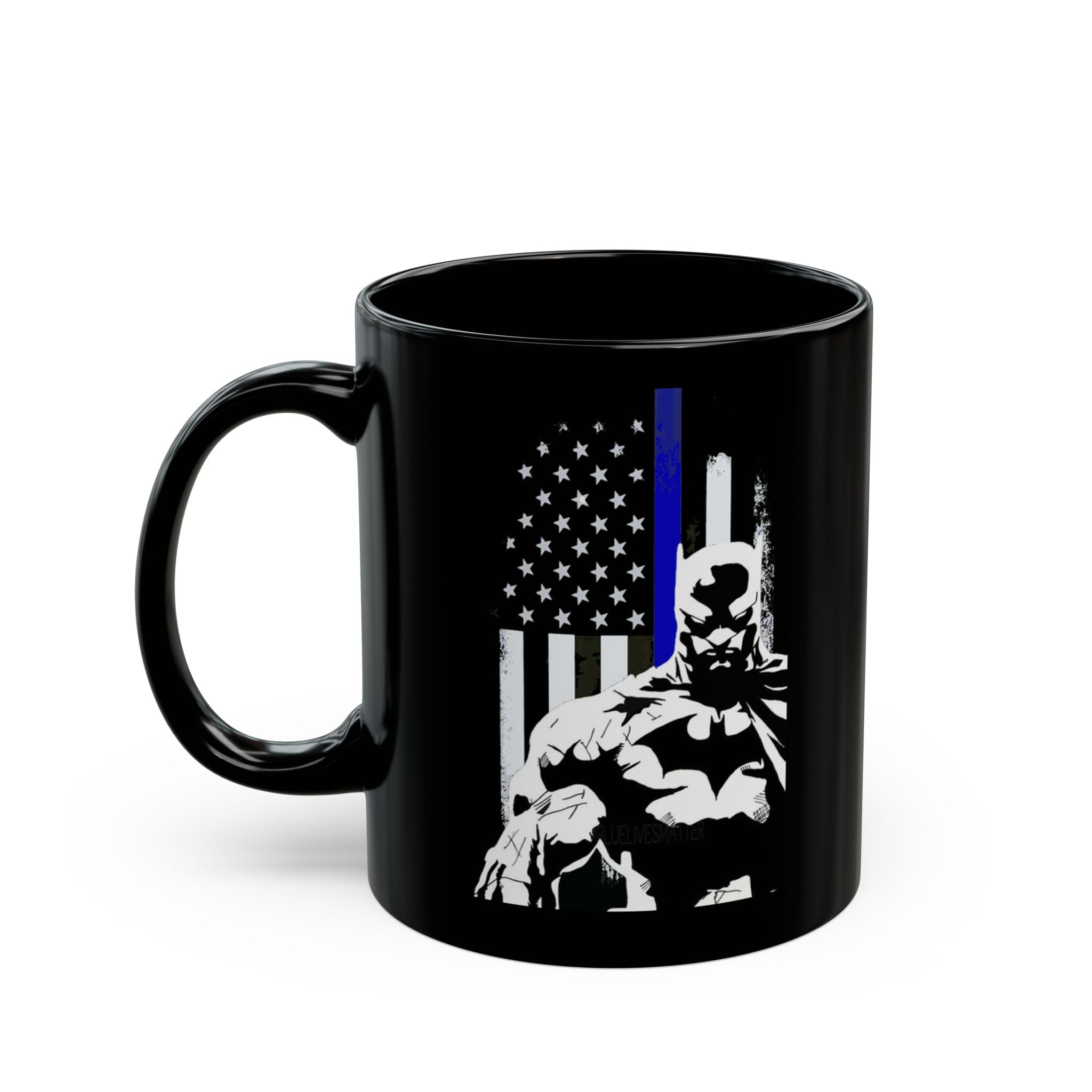 Batman Blue Line - Black Mug (11oz, 15oz)