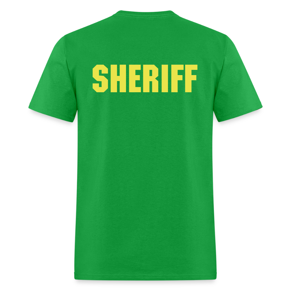 Unisex Classic T-Shirt - Sheriff Front and Back - bright green