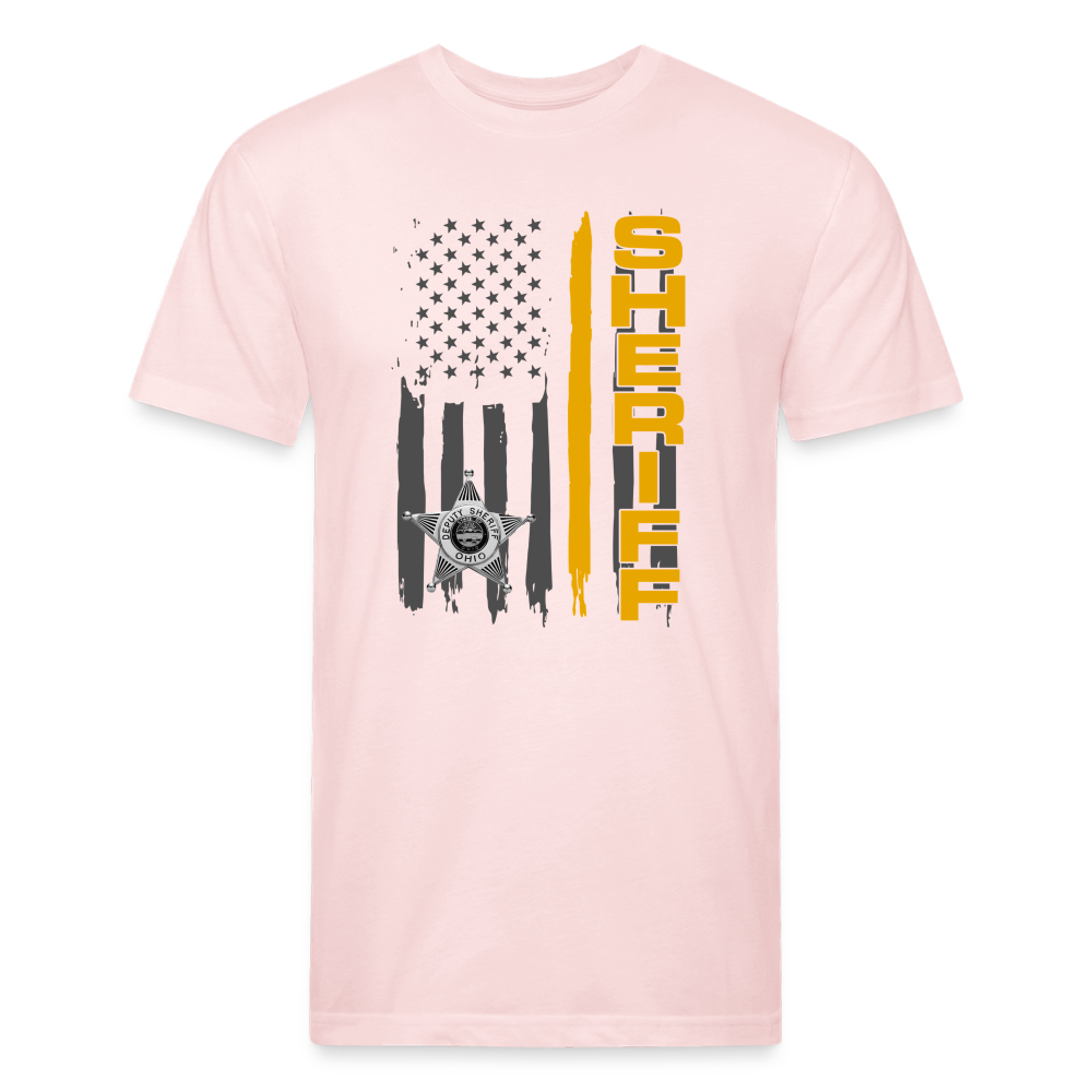 Unisex Poly/Cotton T-Shirt by Next Level - Ohio Sheriff Vertical - blush pink
