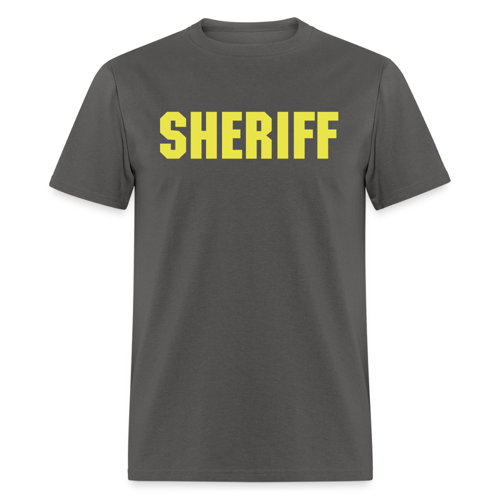 Unisex Classic T-Shirt - Sheriff Front and Back - charcoal