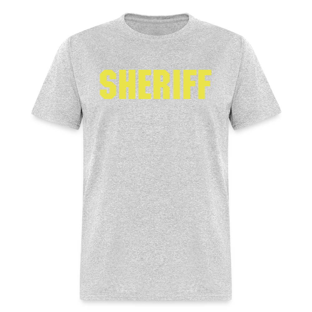 Unisex Classic T-Shirt - Sheriff Front and Back - heather gray