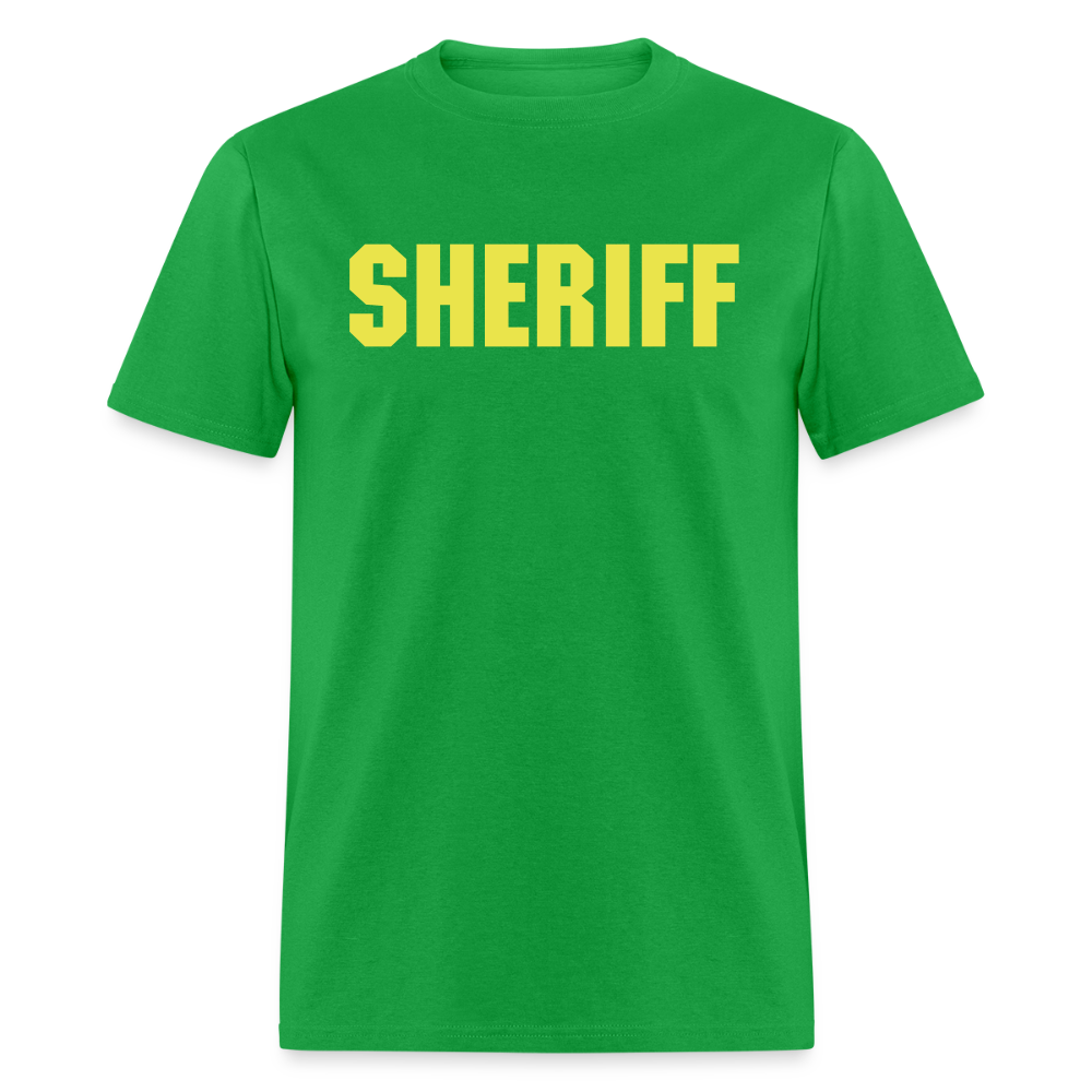 Unisex Classic T-Shirt - Sheriff Front and Back - bright green