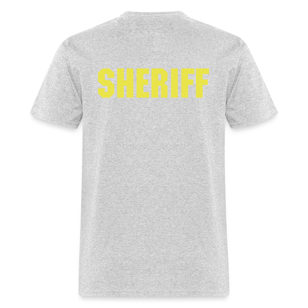 Unisex Classic T-Shirt - Sheriff Front and Back - heather gray