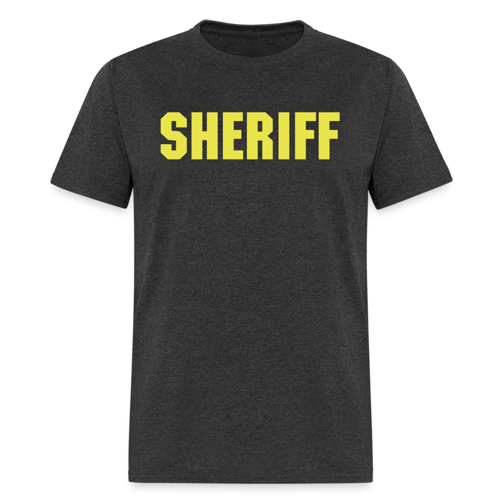 Unisex Classic T-Shirt - Sheriff Front and Back - heather black