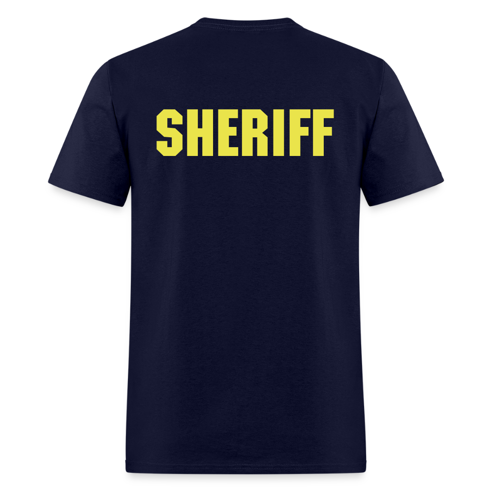 Unisex Classic T-Shirt - Sheriff Front and Back - navy
