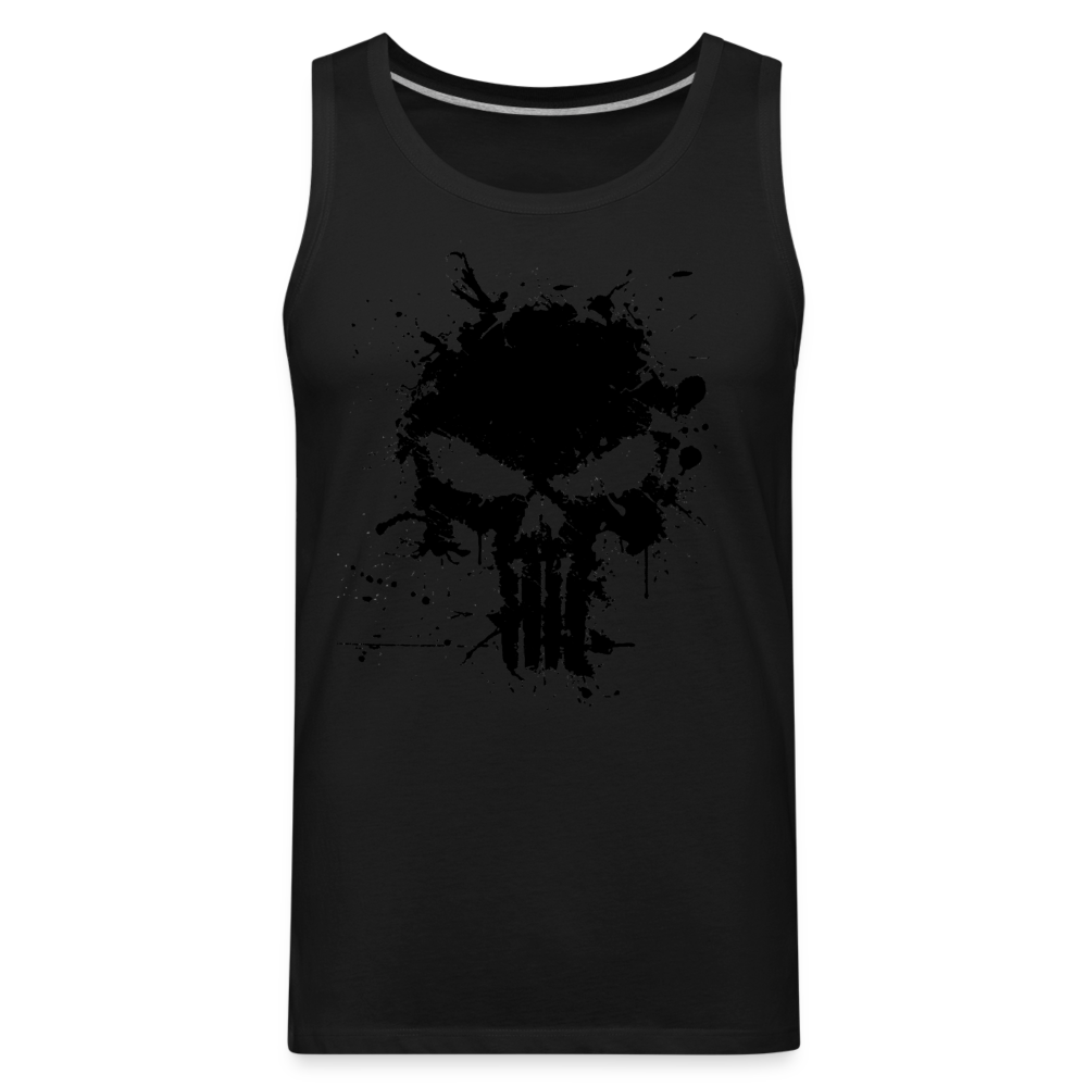 Men’s Premium Tank - Punisher Splatter - black