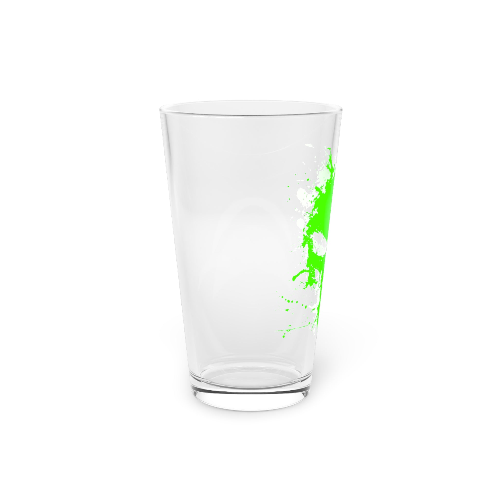 Pint Glass, 16oz - Punisher Splatter Green