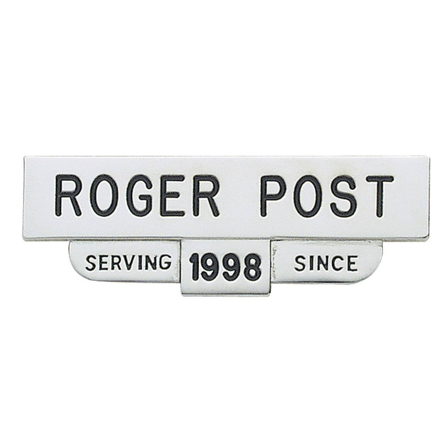 Smith & Warren One-Piece Nameplate With Service Years C600