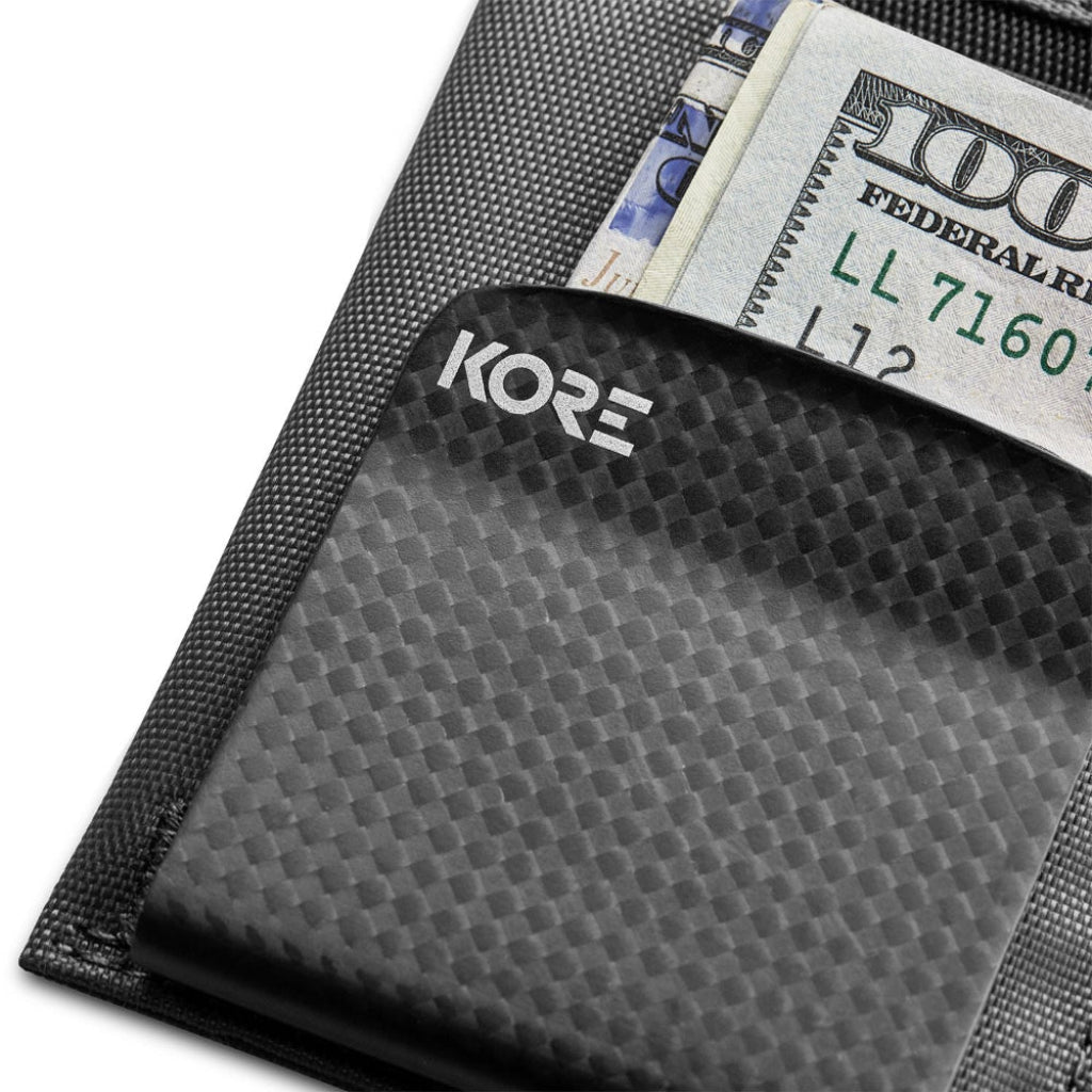 Kore Essentials Nylon Slim Wallet & Carbon Fiber Money Clip