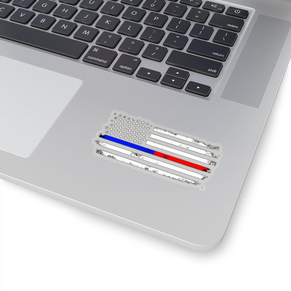 Kiss-Cut Stickers - Thin Blue / Red Line Flag