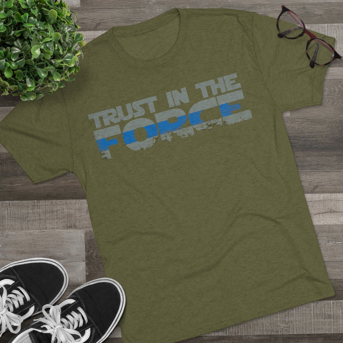 Unisex Tri-Blend Crew Tee - Trust the Force