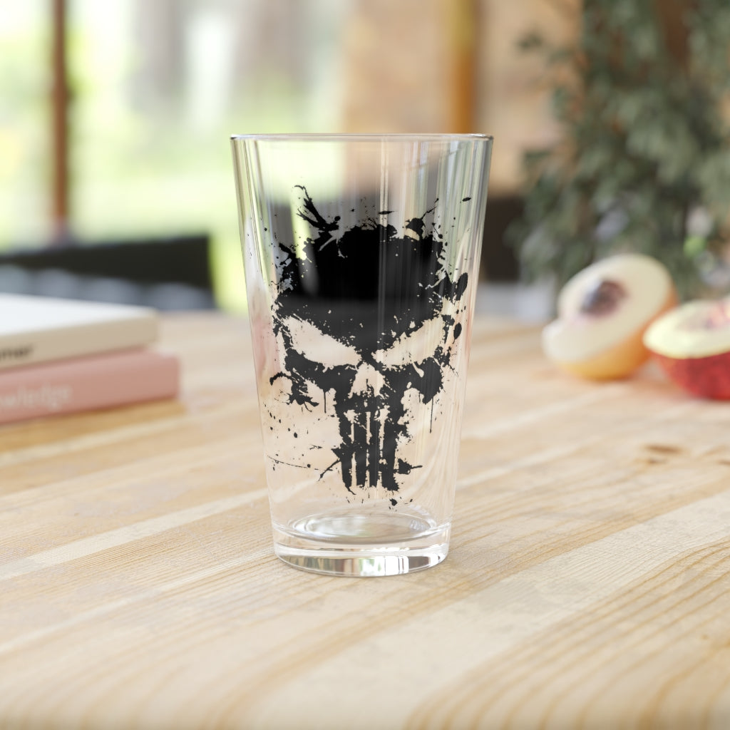 Pint Glass, 16oz - Punisher Splatter