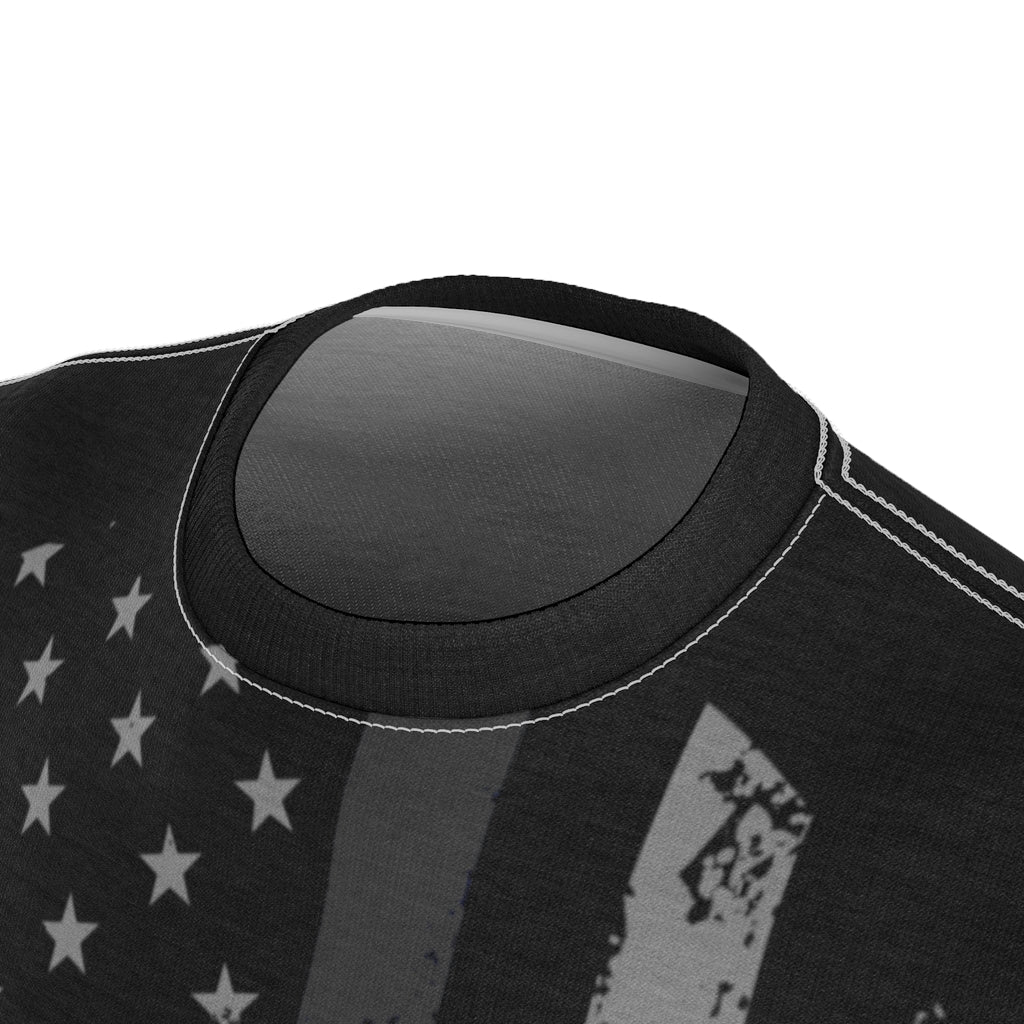 Unisex AOP Cut & Sew Tee - Gray Line Punisher