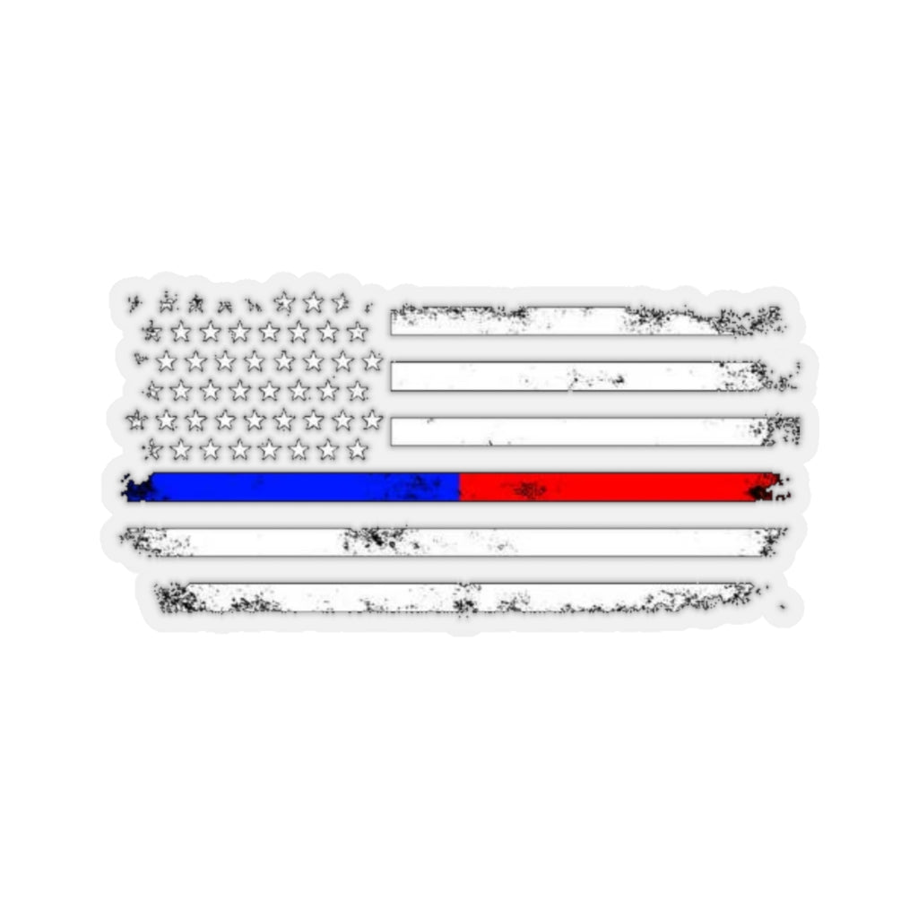 Kiss-Cut Stickers - Thin Blue / Red Line Flag