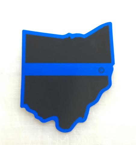 Ohio State Blue Line Decal - red-diamond-uniform-police-supply