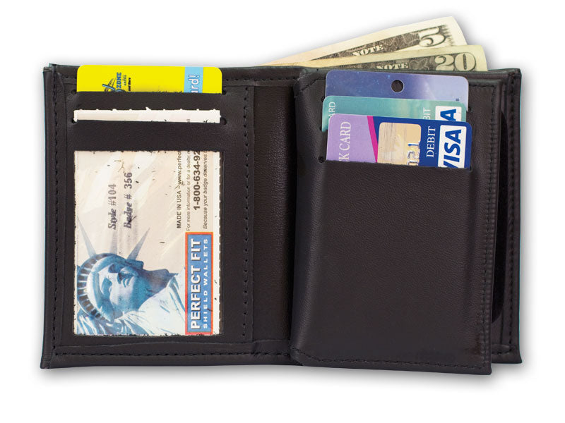 Perfect Fit Bi Fold Wallet with Credit Card Slots and ID Window