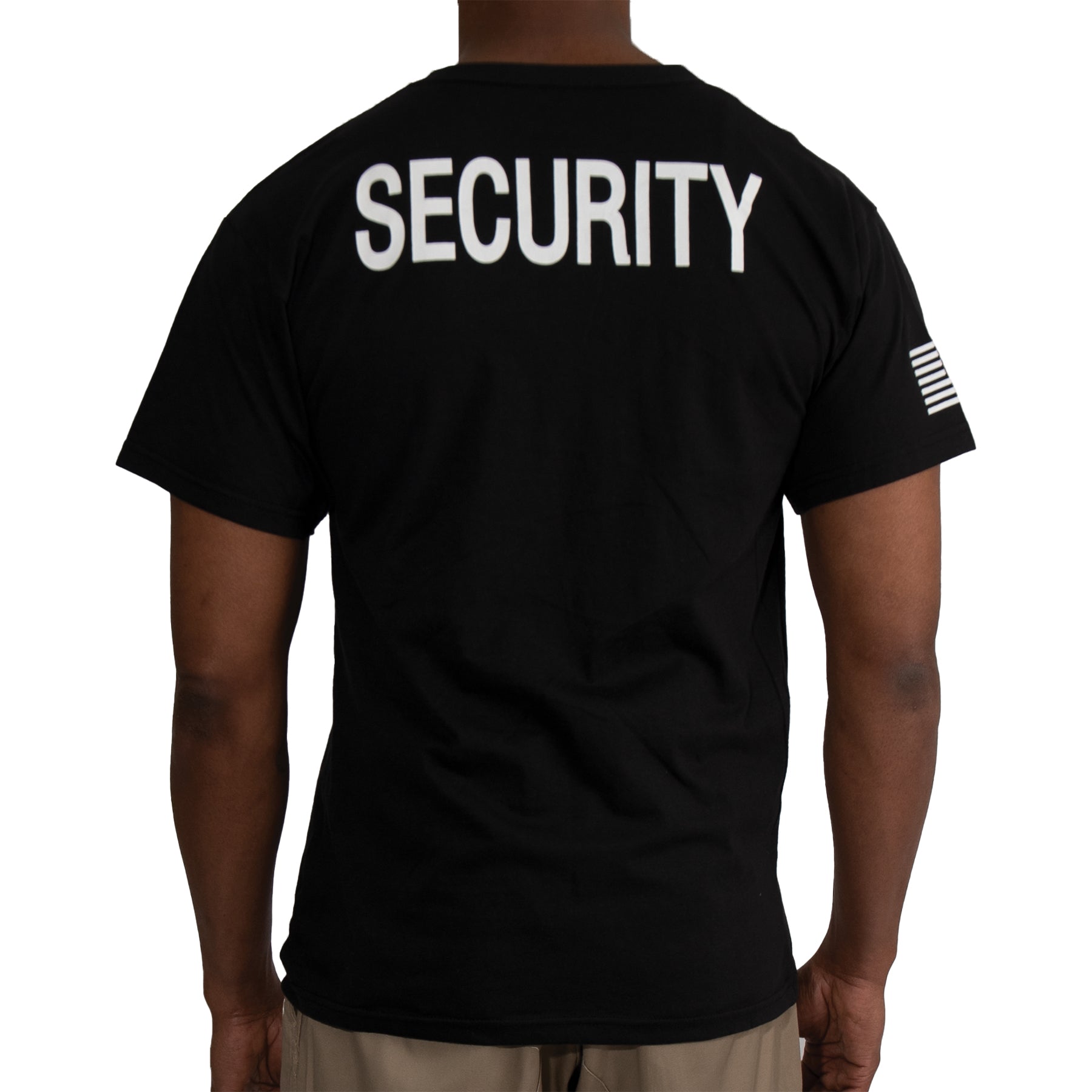Rothco 2-Sided Security T-Shirt with US Flag On Sleeve