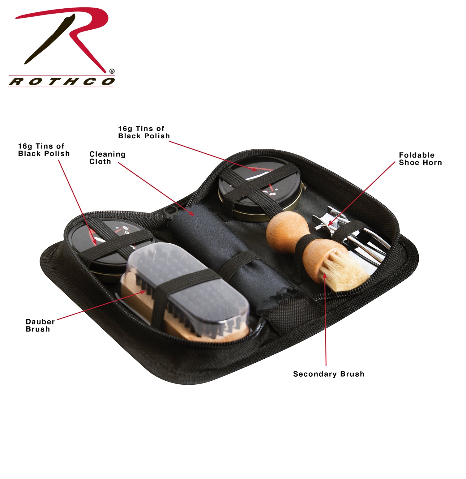 Rothco Compact Shoe Care Kit