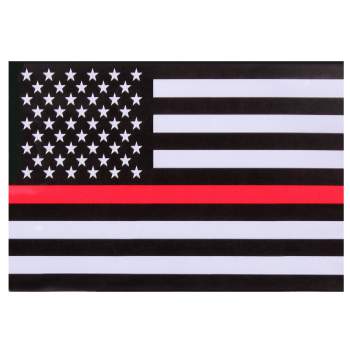 Rothco Thin Red Line Flag Decal 3" X 4-1/4"