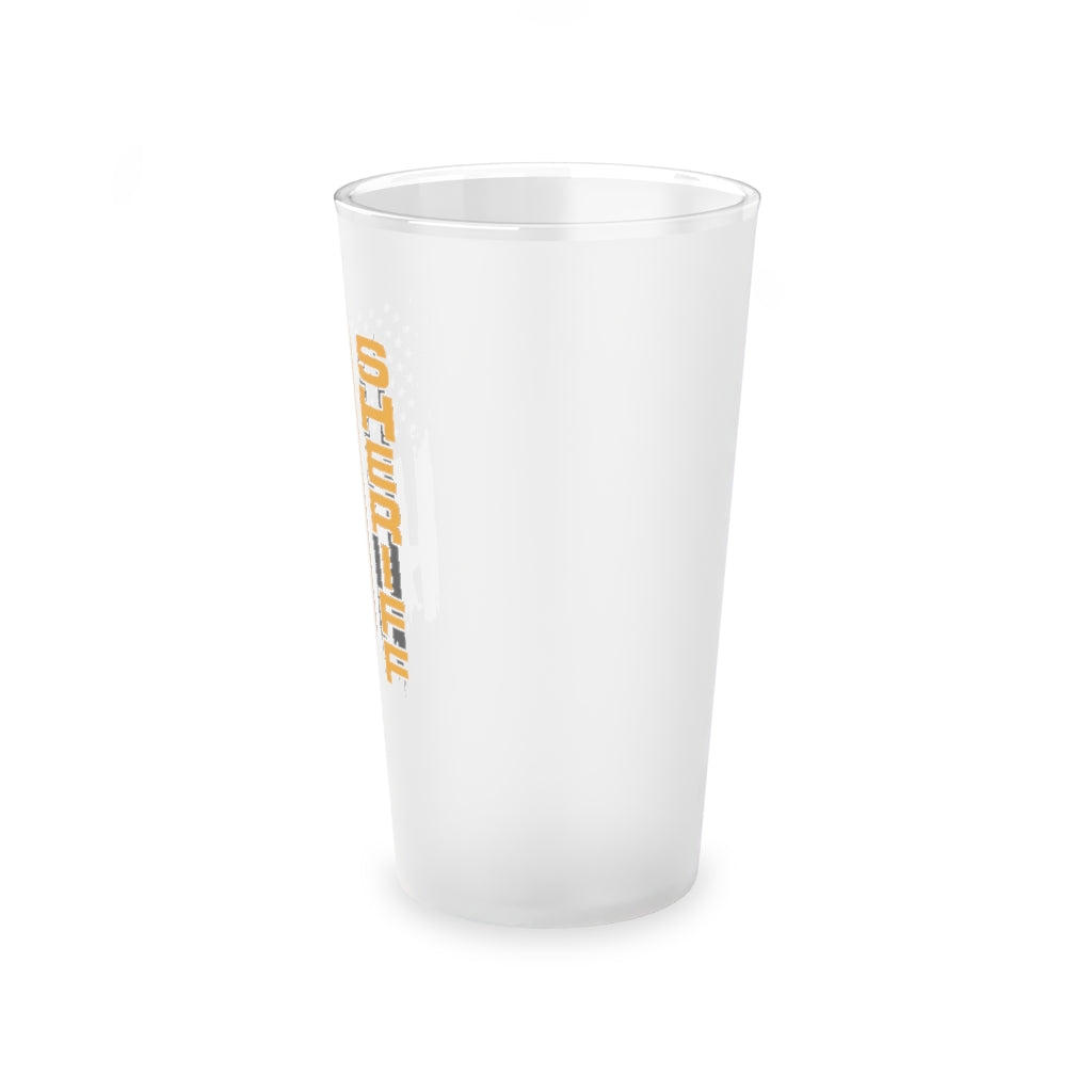 Frosted Pint Glass, 16oz - Ohio Sheriff Vertical