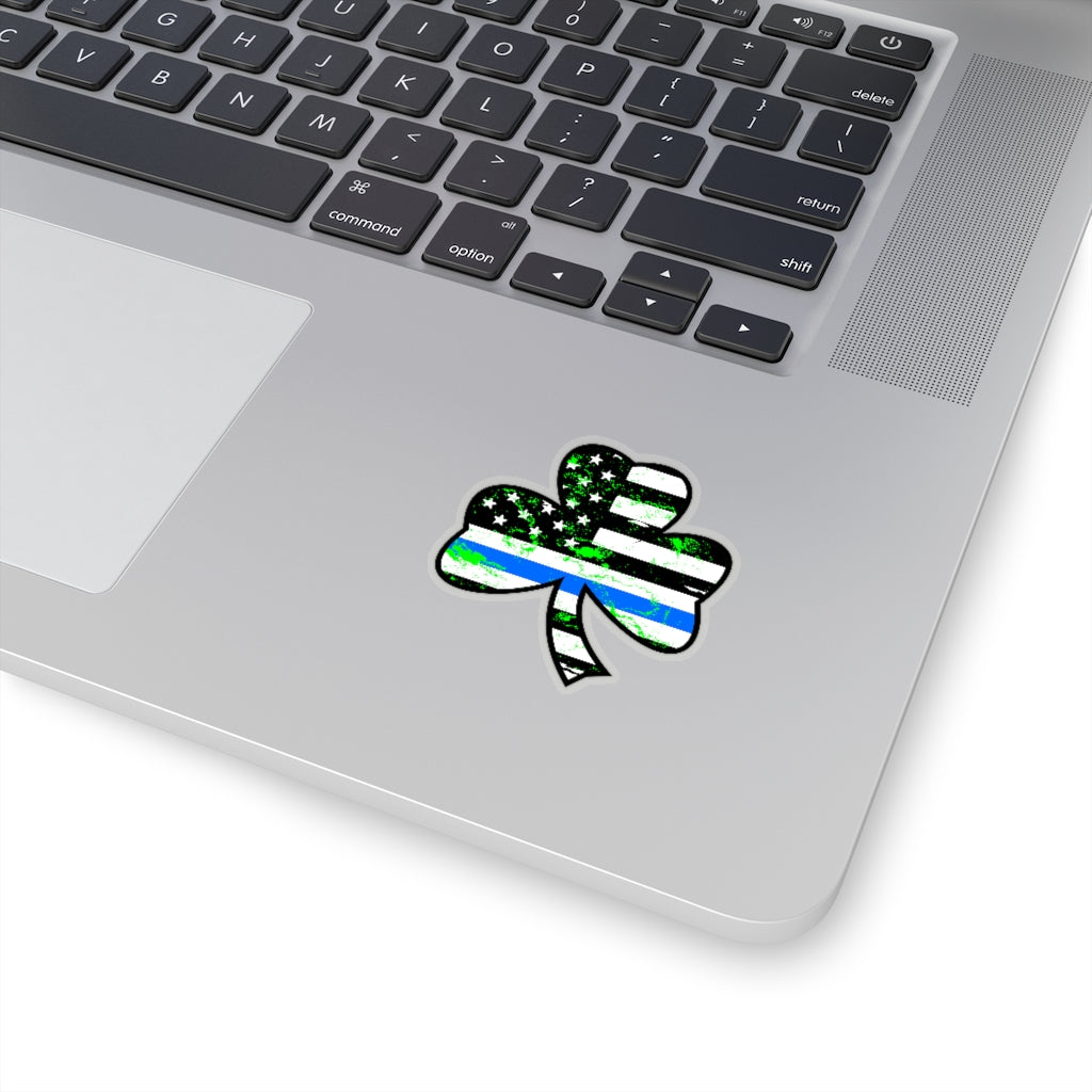 Kiss-Cut Stickers - Blue Line Shamrock