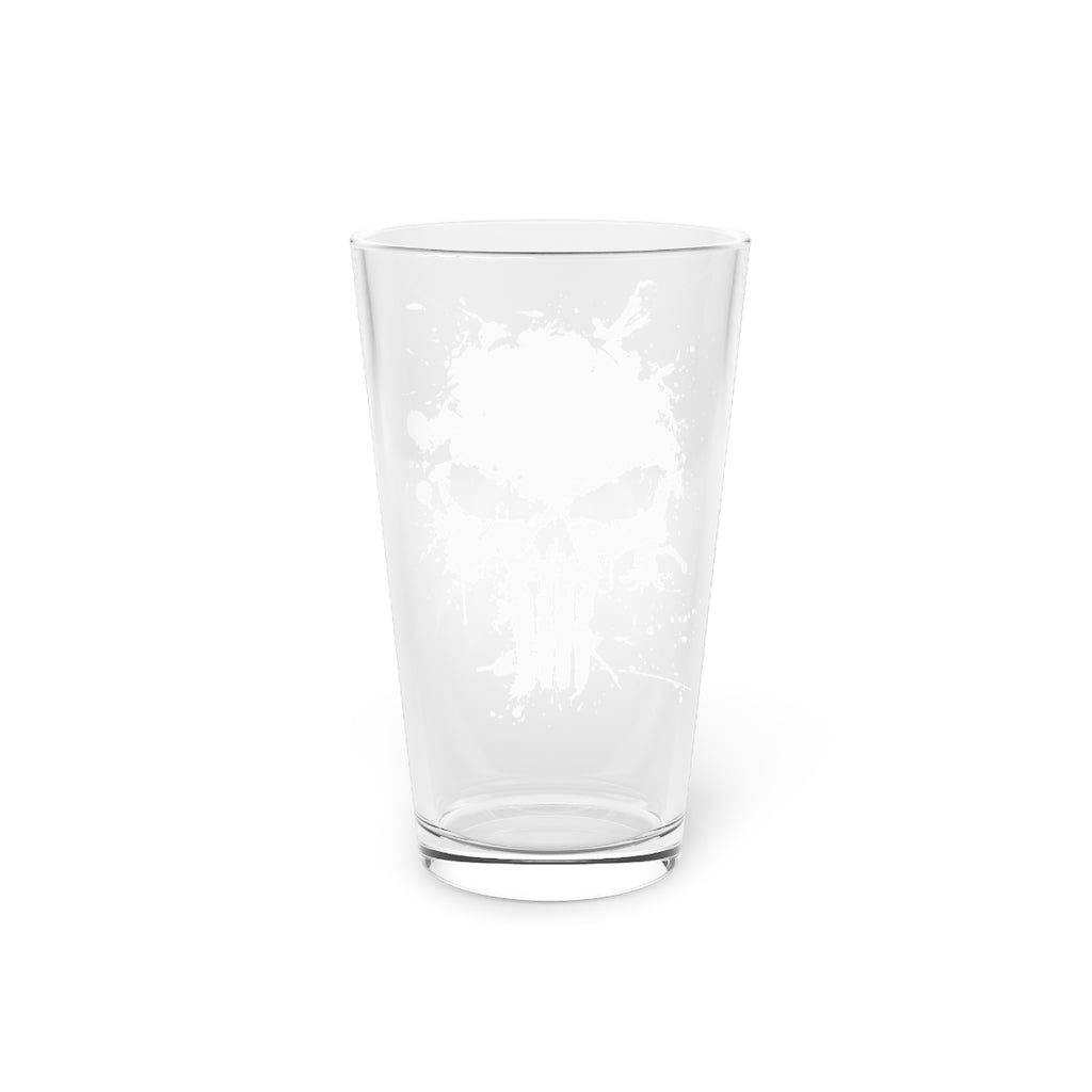 Pint Glass, 16oz - Punisher Splatter