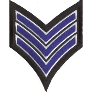 Premier Emblem Royal Blue/White/Black Sgt. Stripes (1 Set)
