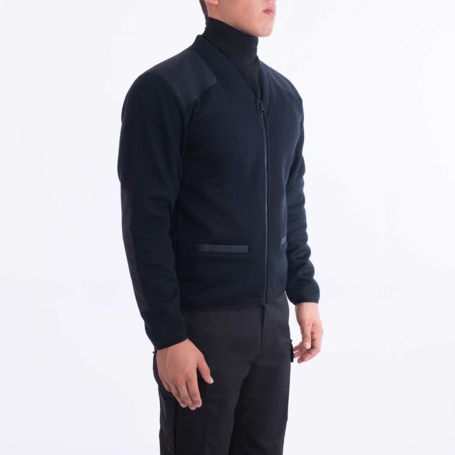 Blauer Fleece Lined Zip Front Sweater - 227