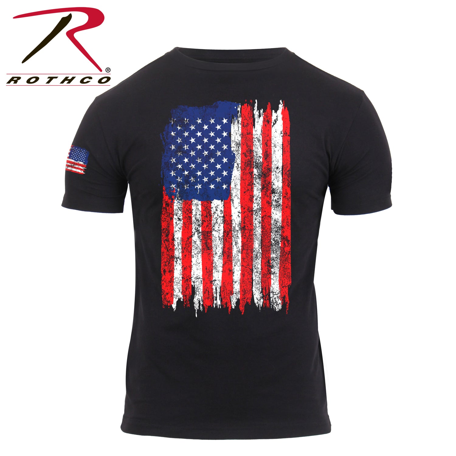 Rothco Distressed US Flag Athletic Fit T-Shirt