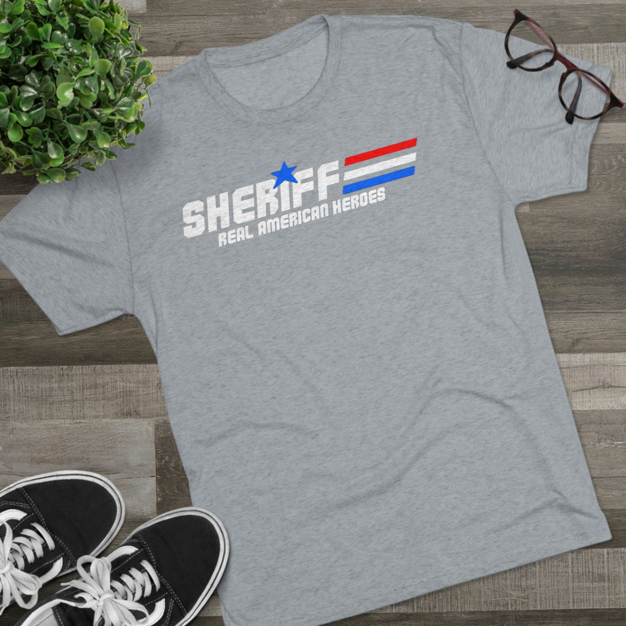 Unisex Tri-Blend Crew Tee - Sheriff "Real American Heroes"