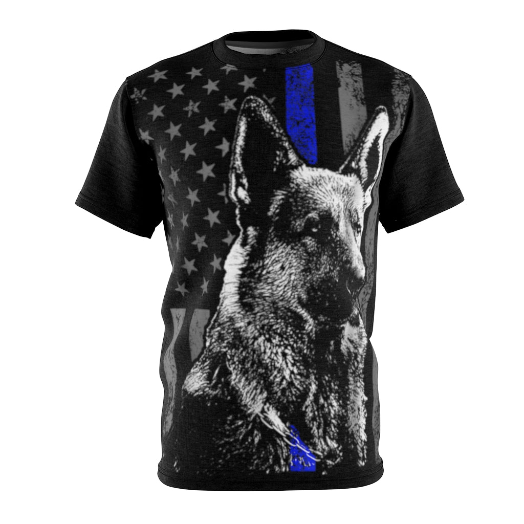 Unisex AOP Cut & Sew Tee - K-9 Blue Line