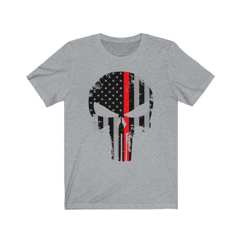 Unisex Jersey Short Sleeve Tee - Red Line Punisher