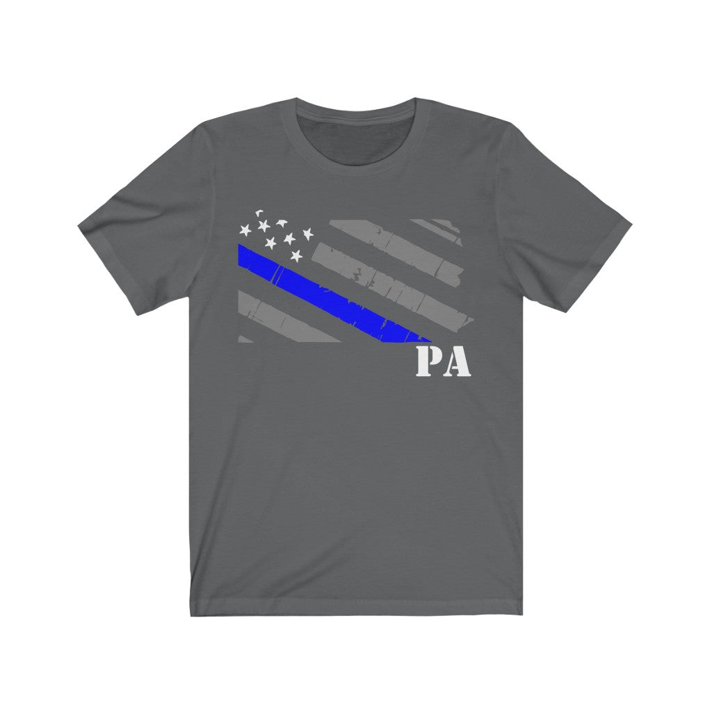 Unisex Jersey Short Sleeve Tee - PA Thin Blue Line