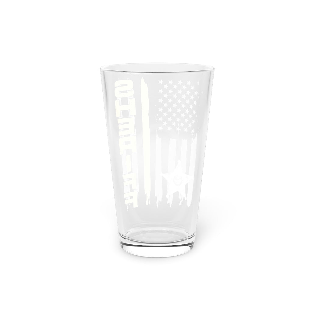 Pint Glass, 16oz - Ohio Sheriff Vertical