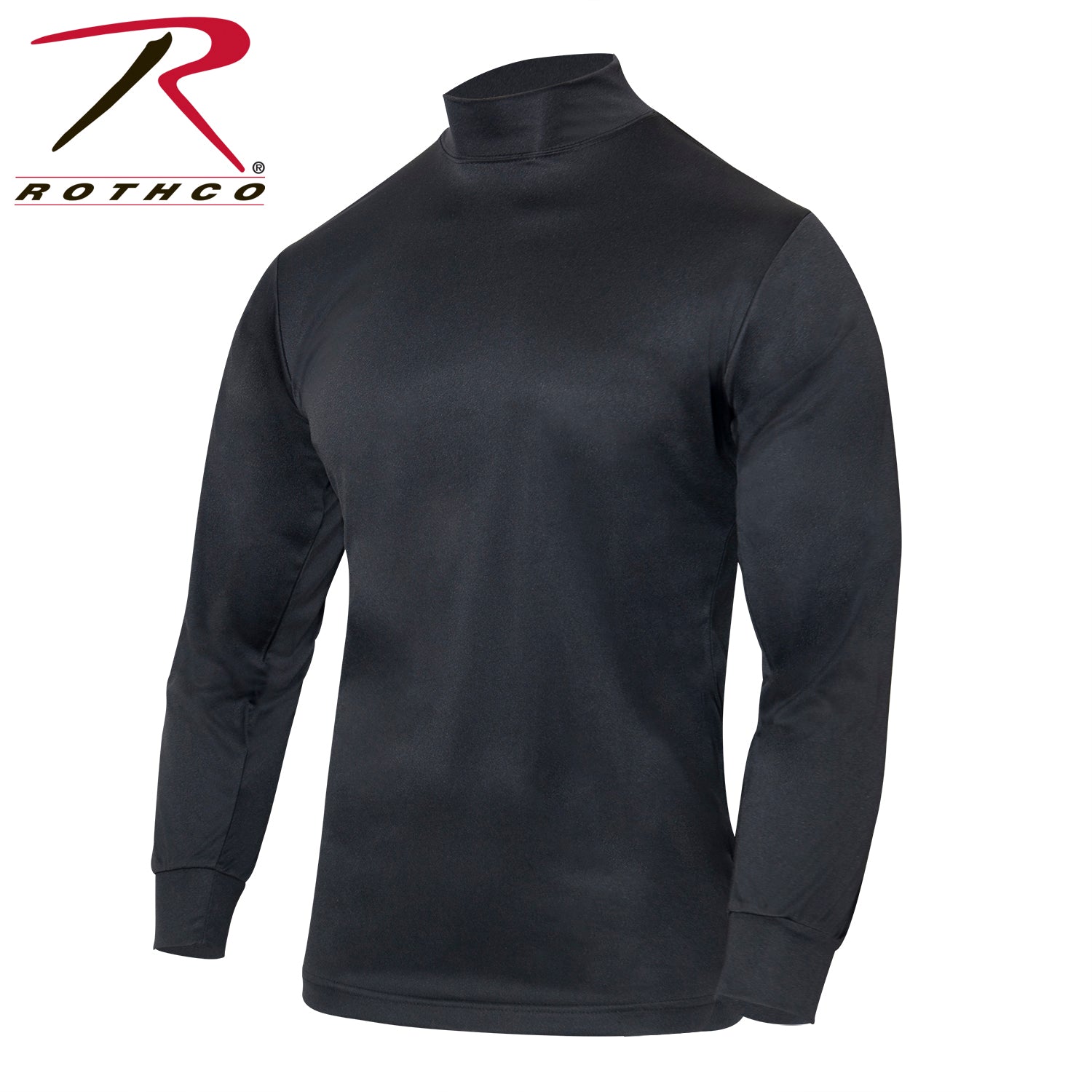 Rothco Moisture Wicking Mock Turtleneck - Black