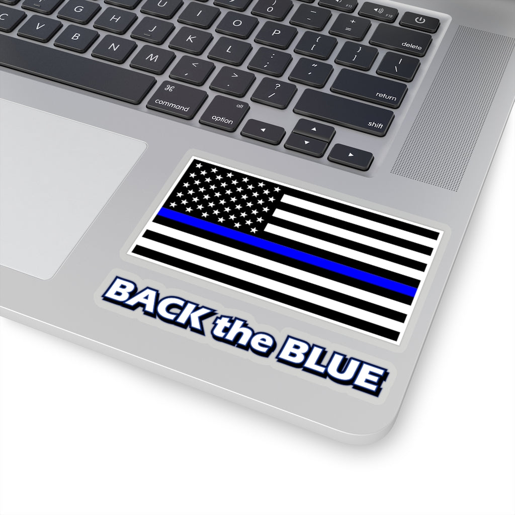 Kiss-Cut Stickers - Blue Line Flag - Back the Blue