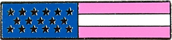 Pink American Flag Pin - Breast Cancer Awareness - red-diamond-uniform-police-supply
