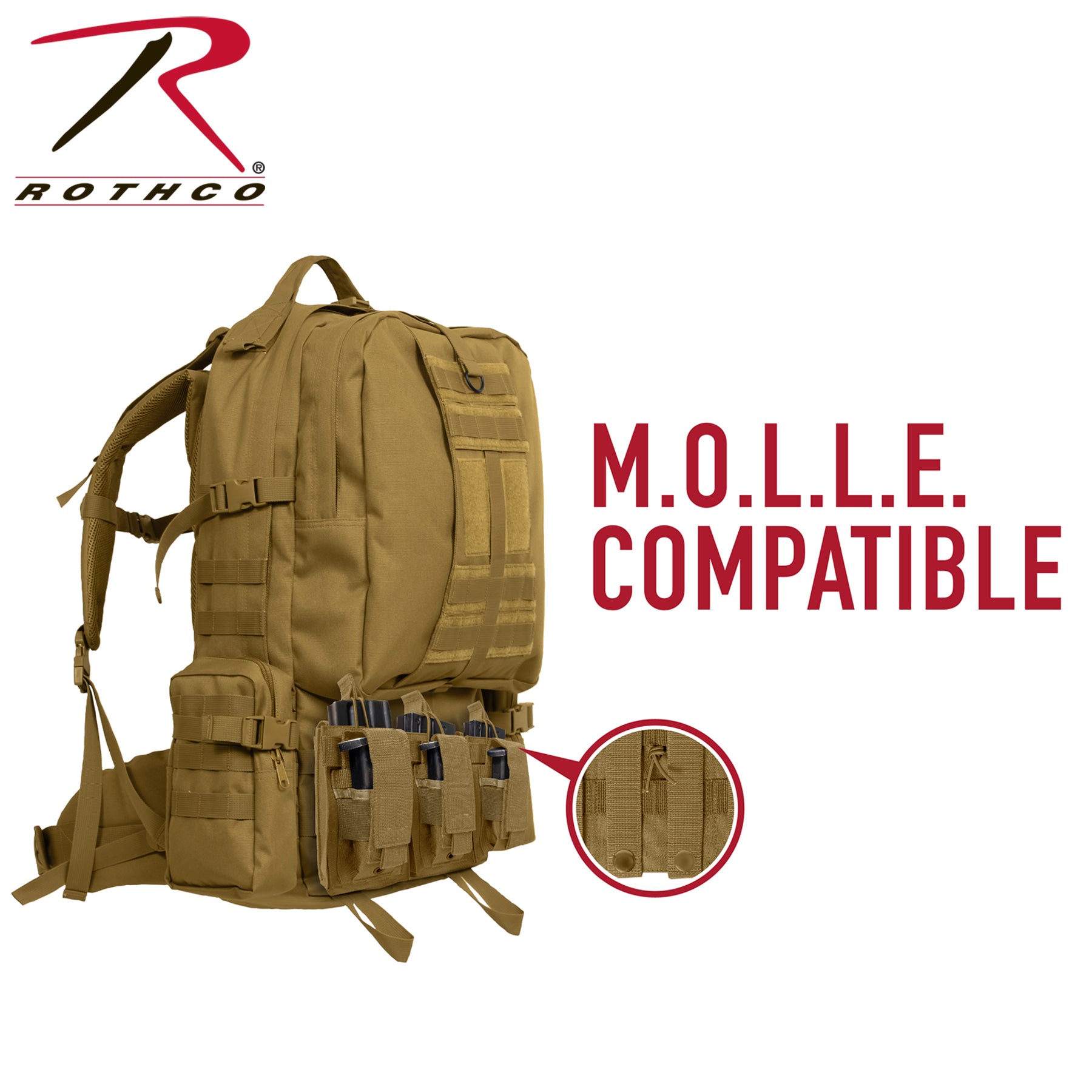 Rothco MOLLE Triple Kangaroo Rifle and Pistol Mag Pouch