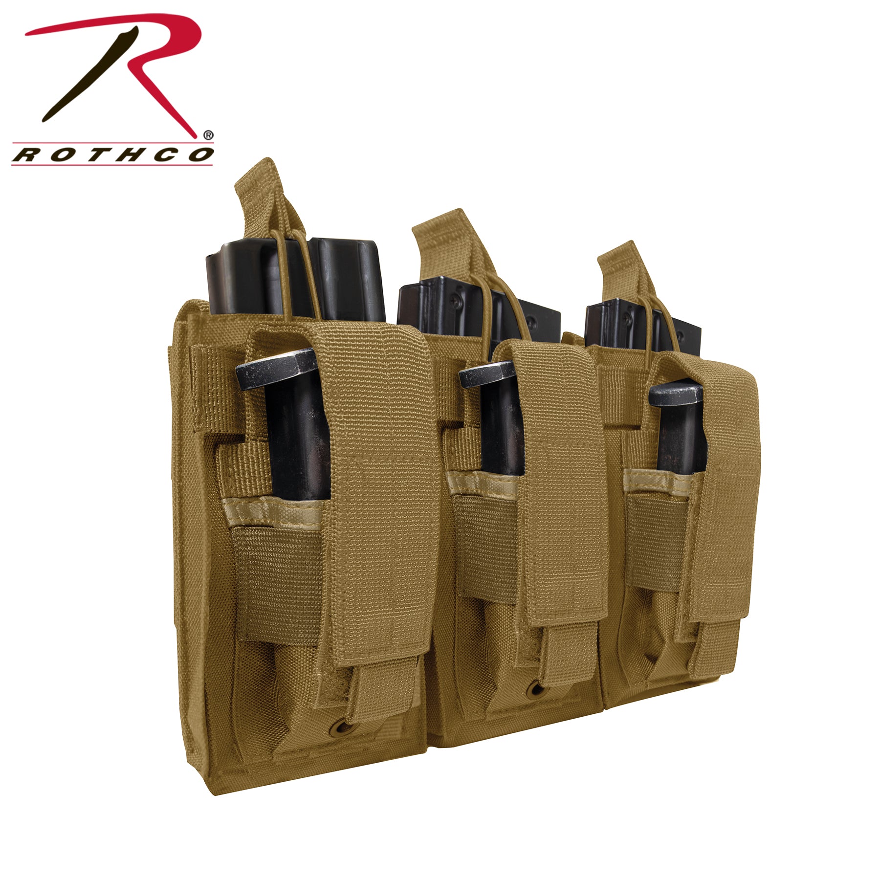 Rothco MOLLE Triple Kangaroo Rifle and Pistol Mag Pouch