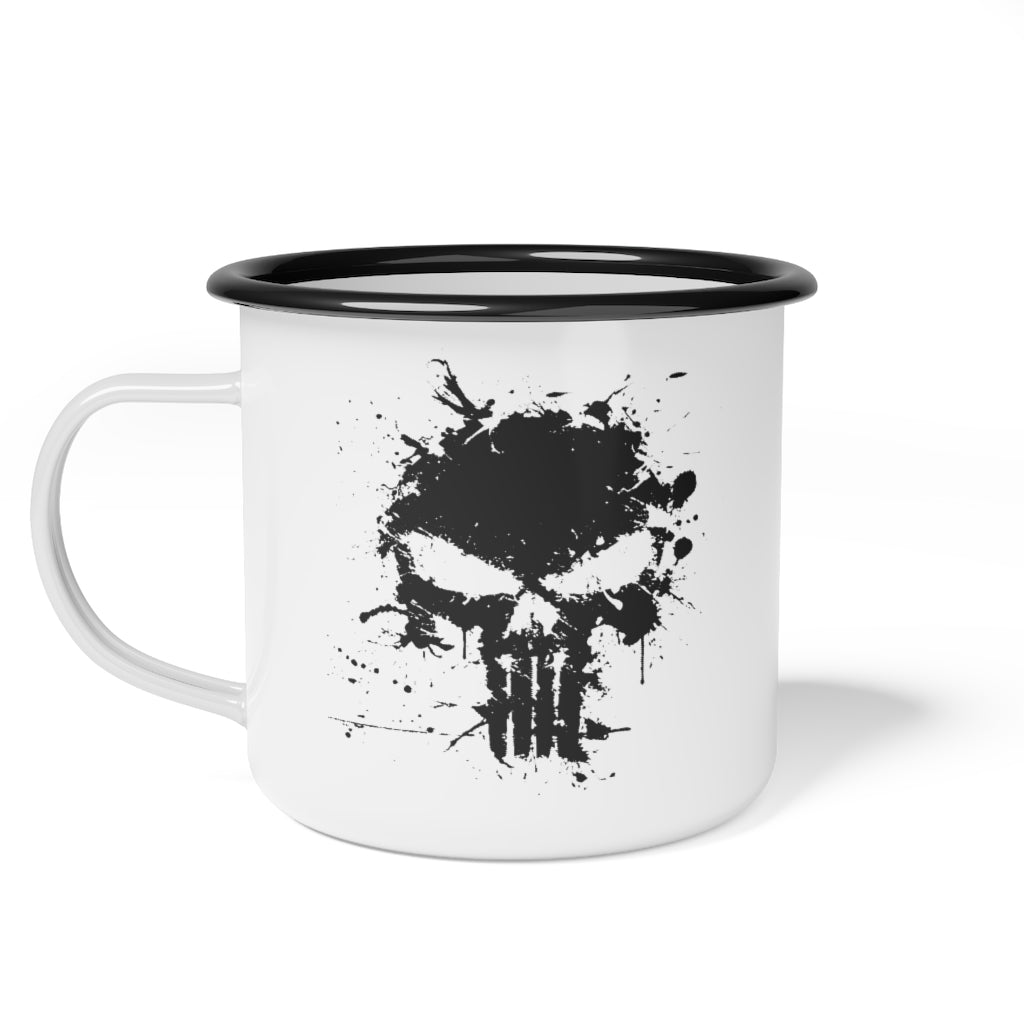 Enamel Camp Cup 12oz - Punisher Splatter