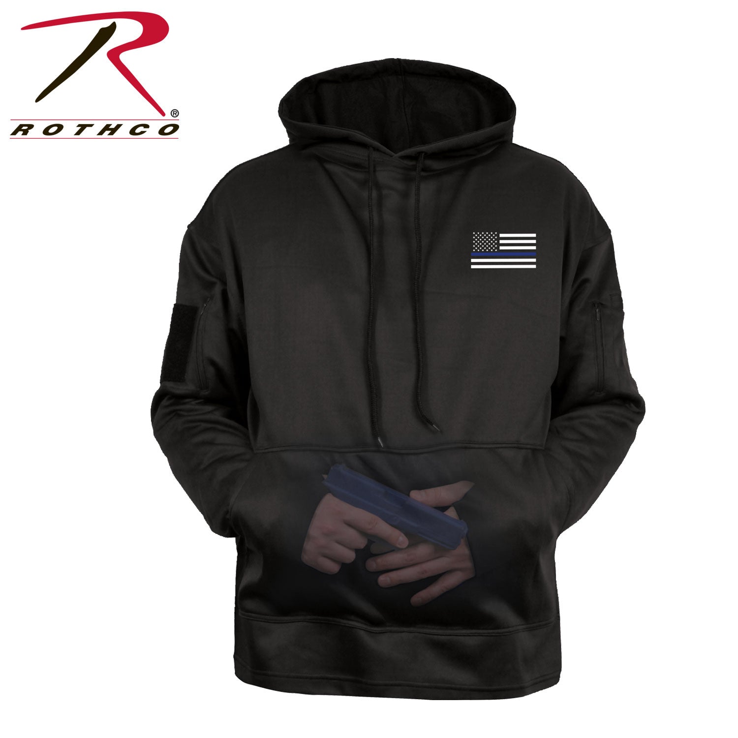 Rothco Honor and Respect Thin Blue Line Concealed Carry Hoodie