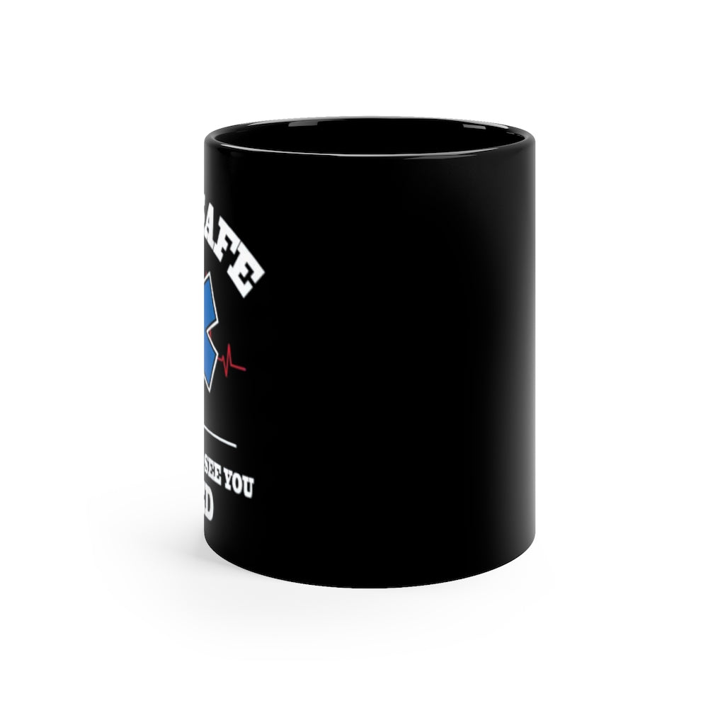 Black mug 11oz - Play Safe