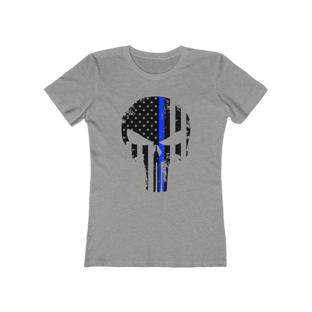 Women's The Boyfriend Tee - Blue Line Punisher