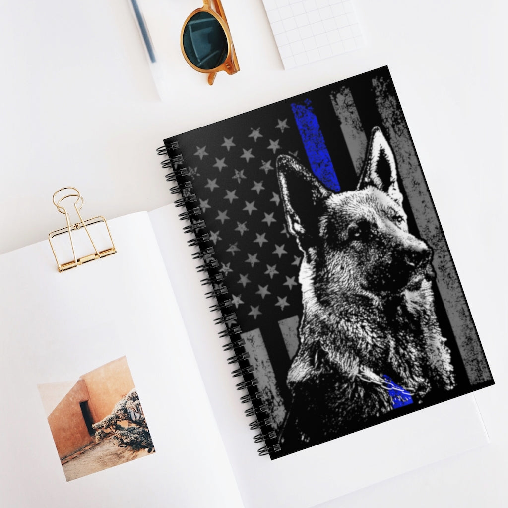 Spiral Notebook - Ruled Line - K-9 Blue LIne