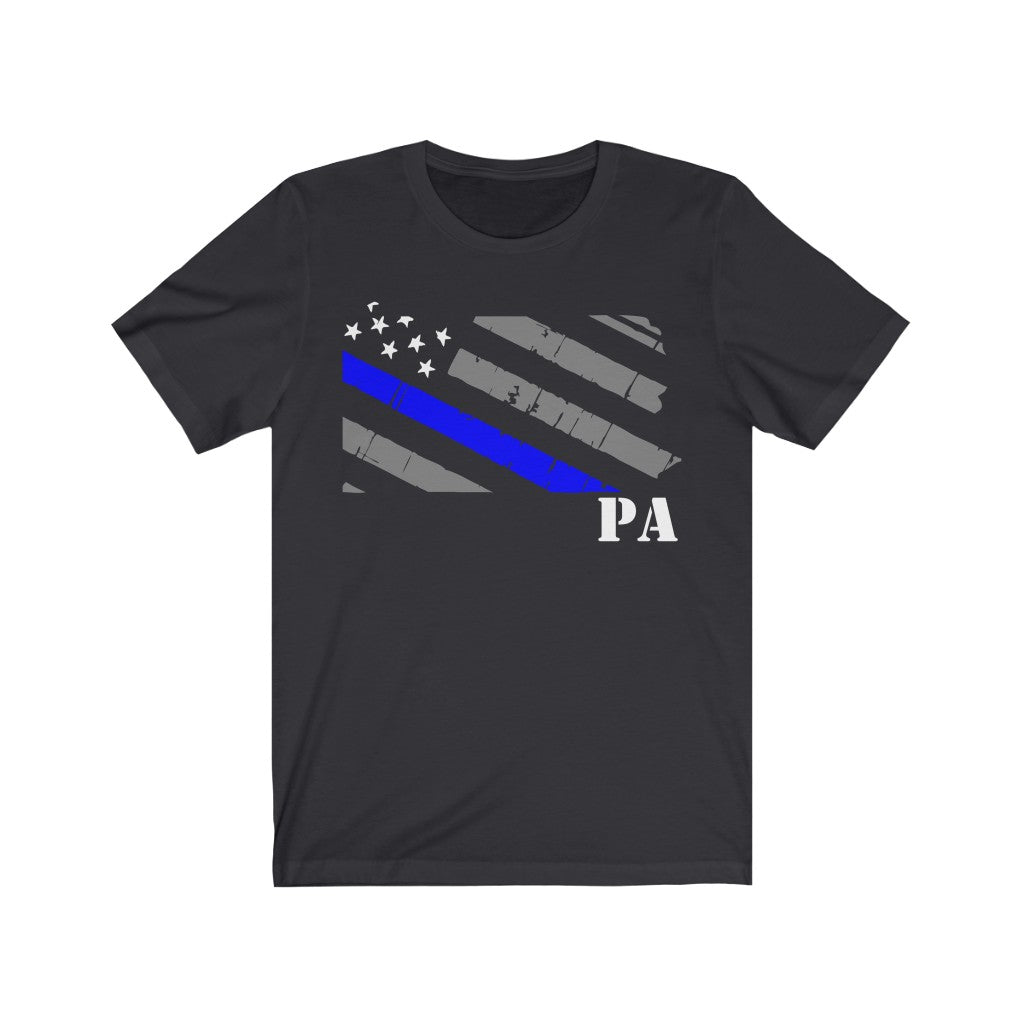 Unisex Jersey Short Sleeve Tee - PA Thin Blue Line