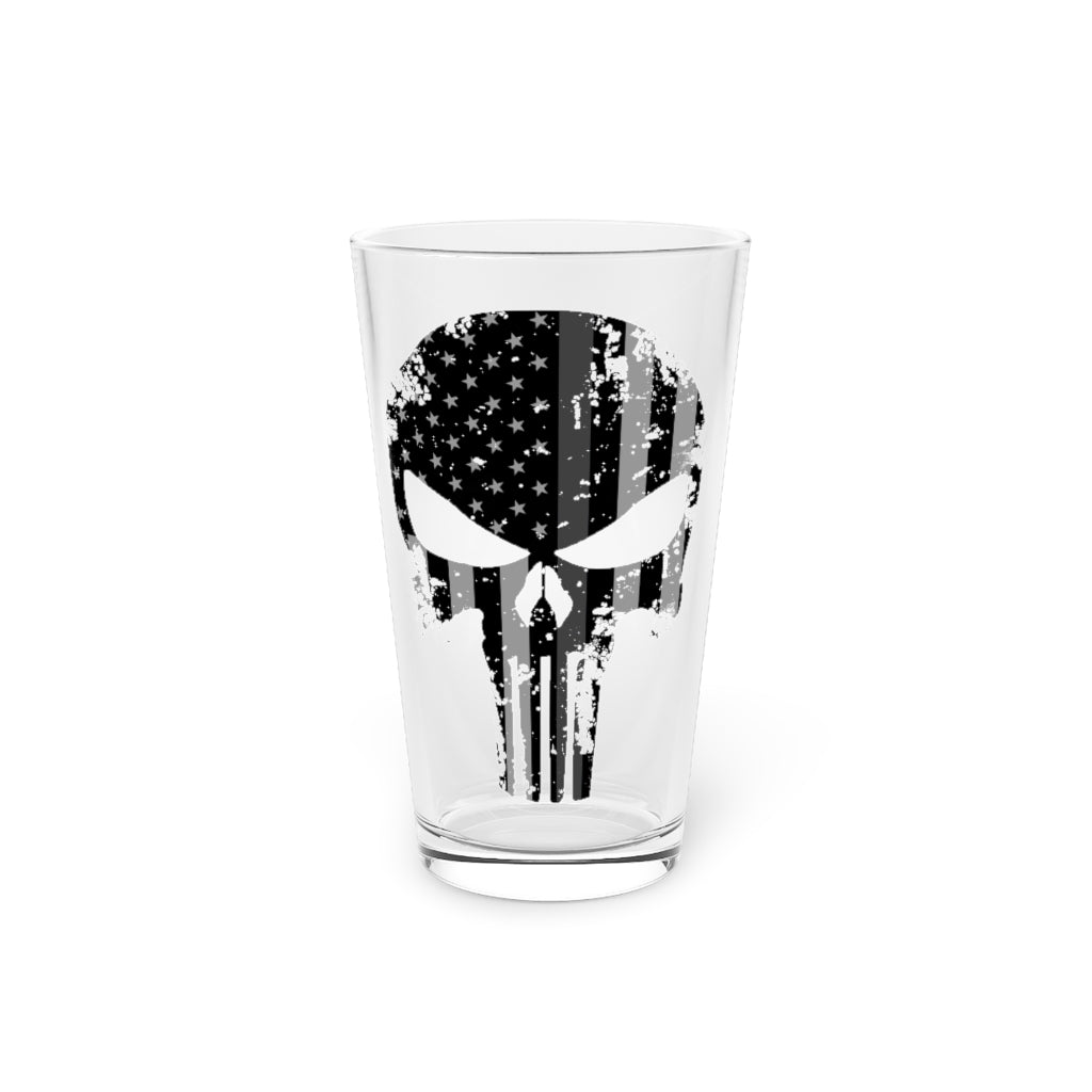 Pint Glass, 16oz - Punisher Gray Line