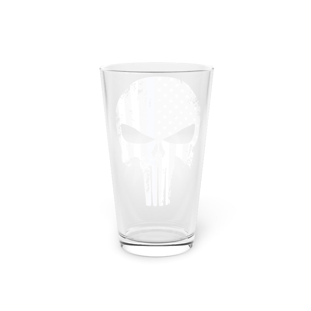 Pint Glass, 16oz - Punisher Blue Line